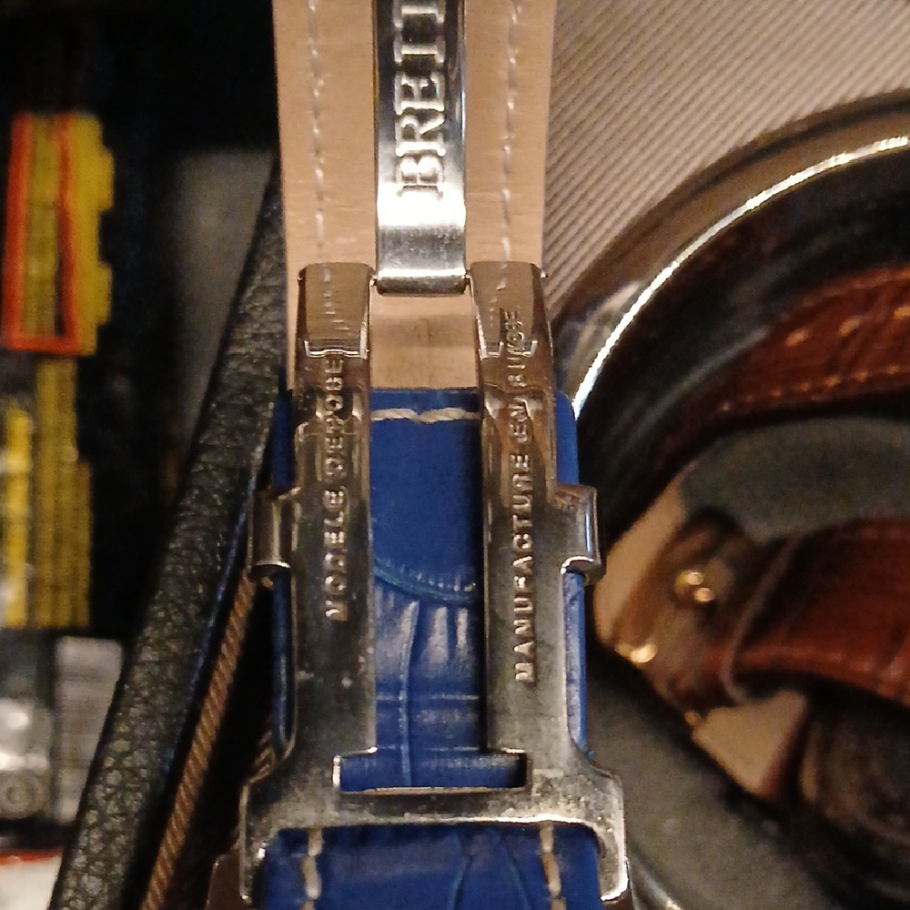 Copy Breitling Blue and Silver Men's Watch - Picture 5 of 5